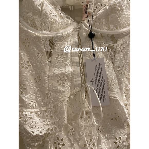 NWT For Love & Lemons Sophie Eyelet Mini Dress S - Picture 7 of 15